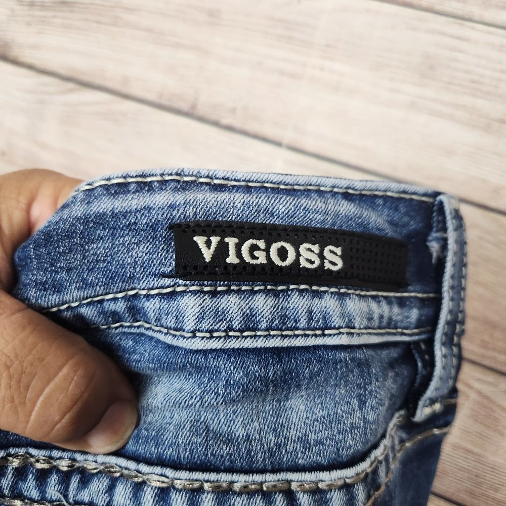 Vigoss The New York Capri Jeans Women's Size 11/12 Embellished Pockets Flaps - Picture 15 of 15